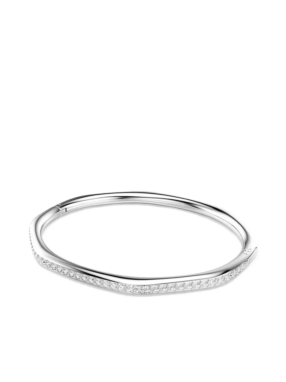 

Браслет, украшенный гранеными кристаллами Swarovski, серебряный
