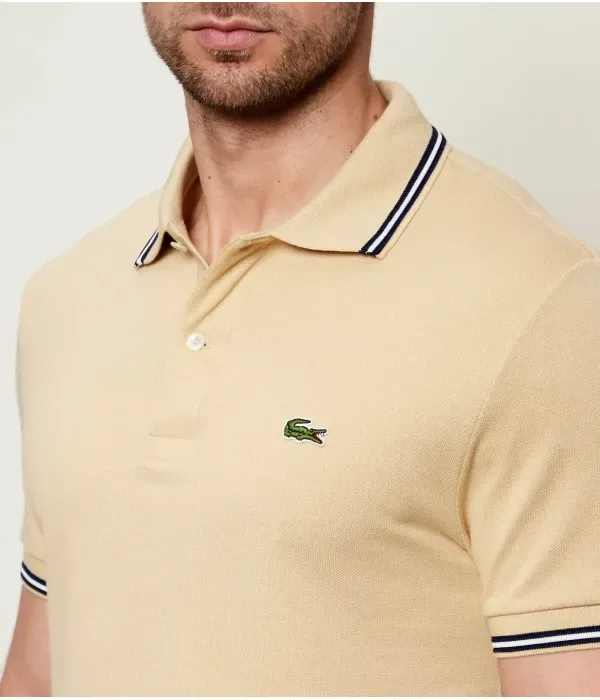 Футболка Lacoste Полюс, бежевый — фото 4