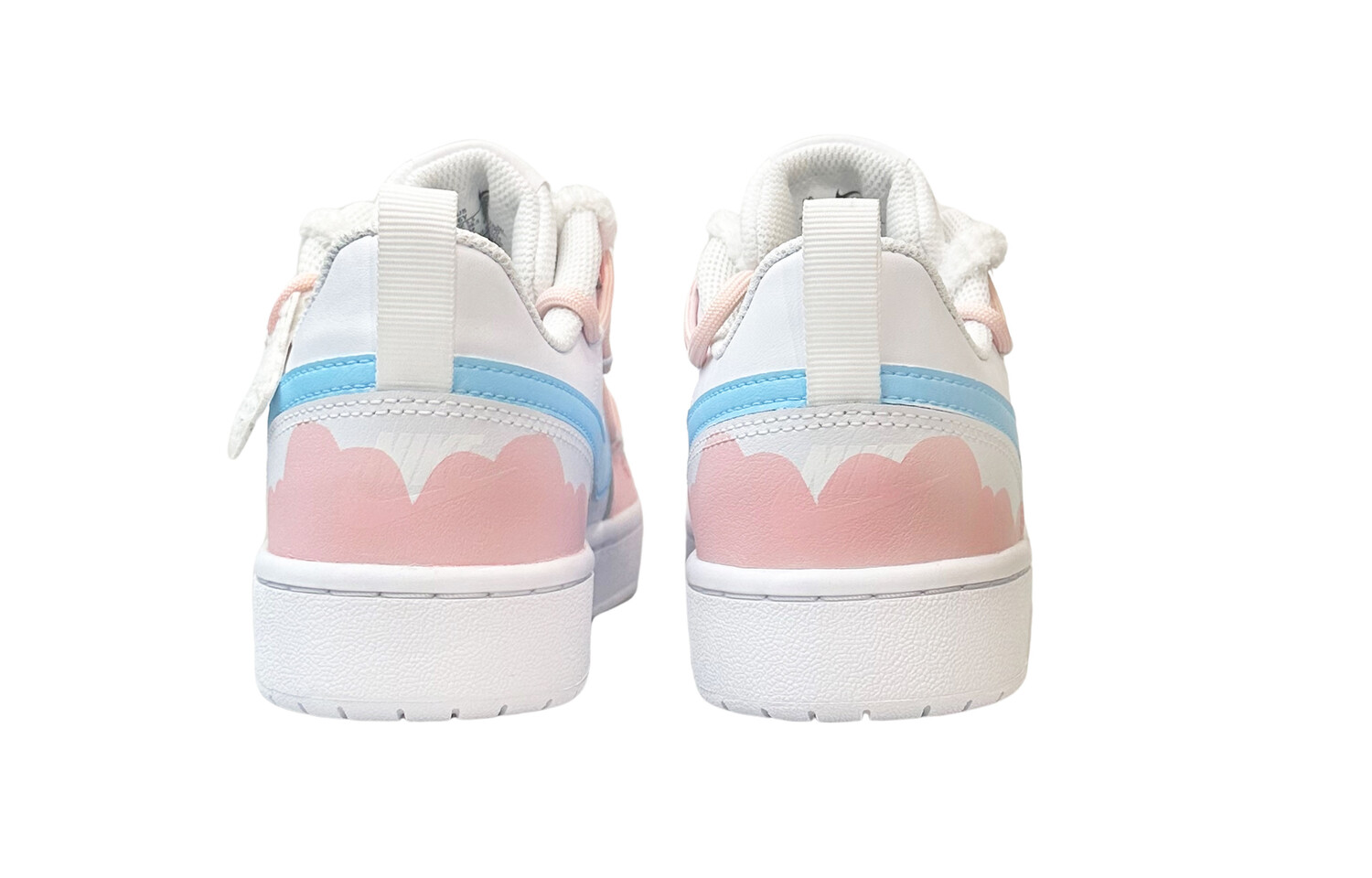Кроссовки Nike Court Borough Skateboard Shoes Women's Low-Top Blue, розовый — фото 4