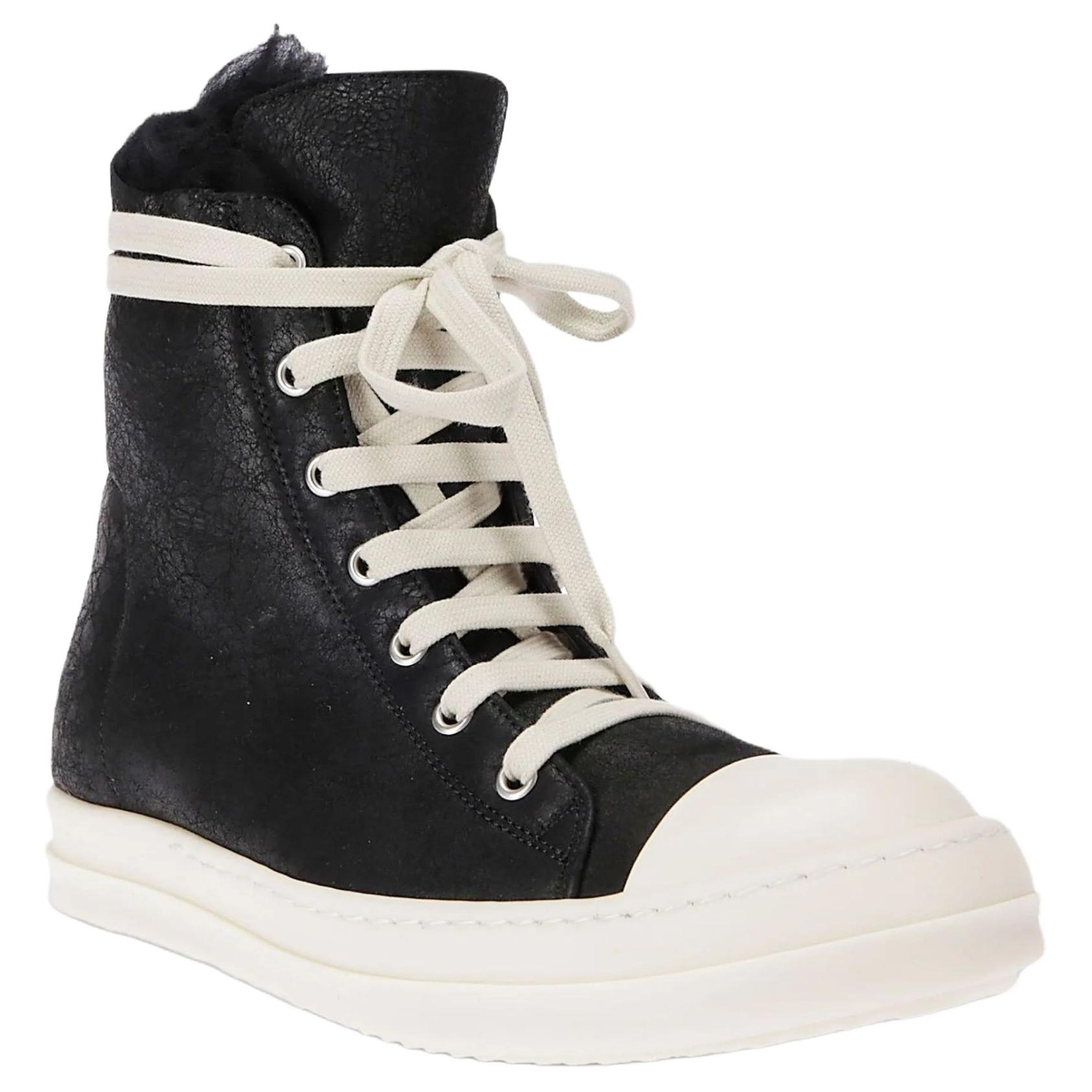 RICK OWENS Кроссовки RO Ramones High top для скейтбординга женские черные — фото 3