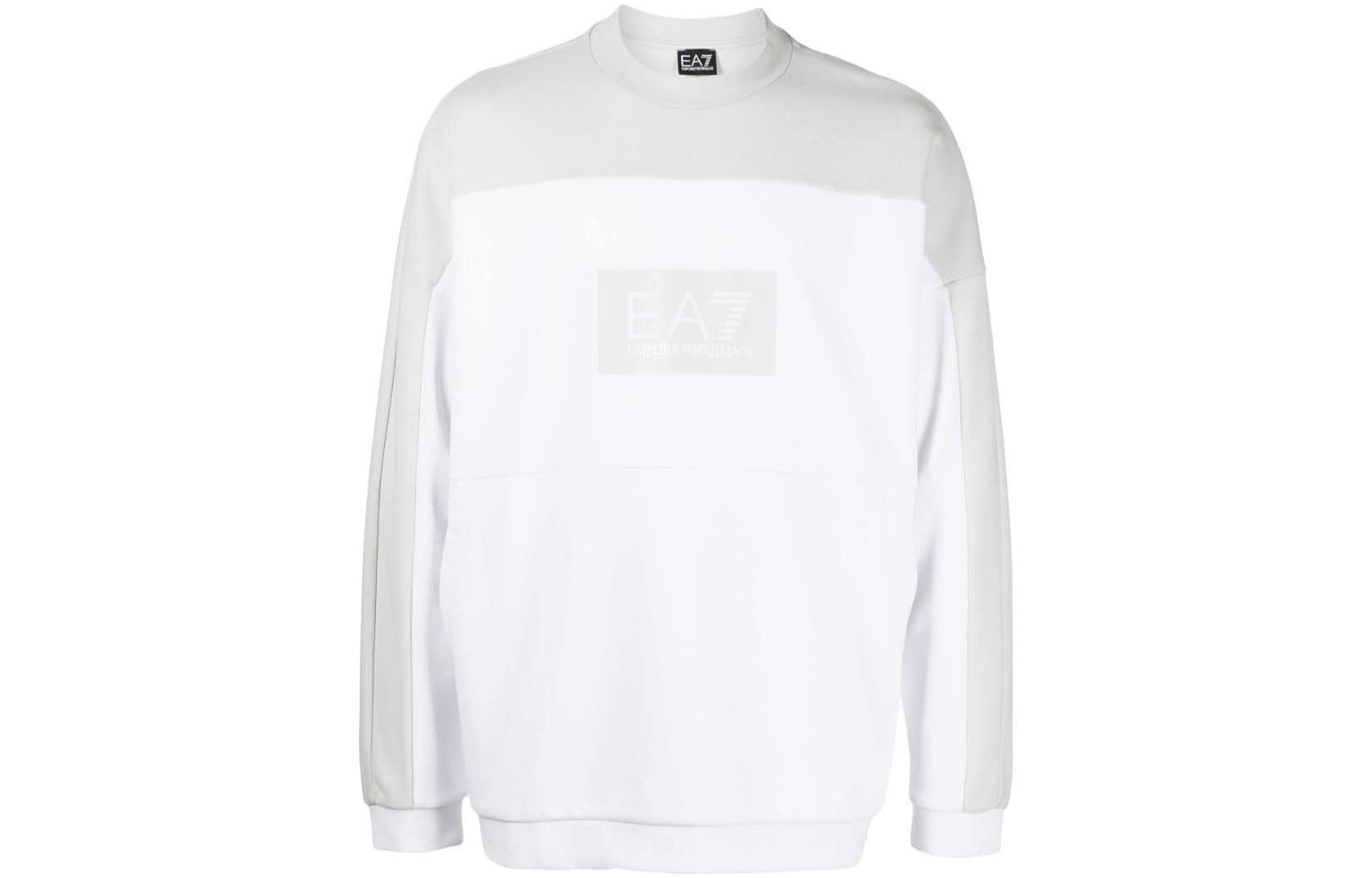 EMPORIO ARMANI Толстовка EA7 мужская белая — фото 3