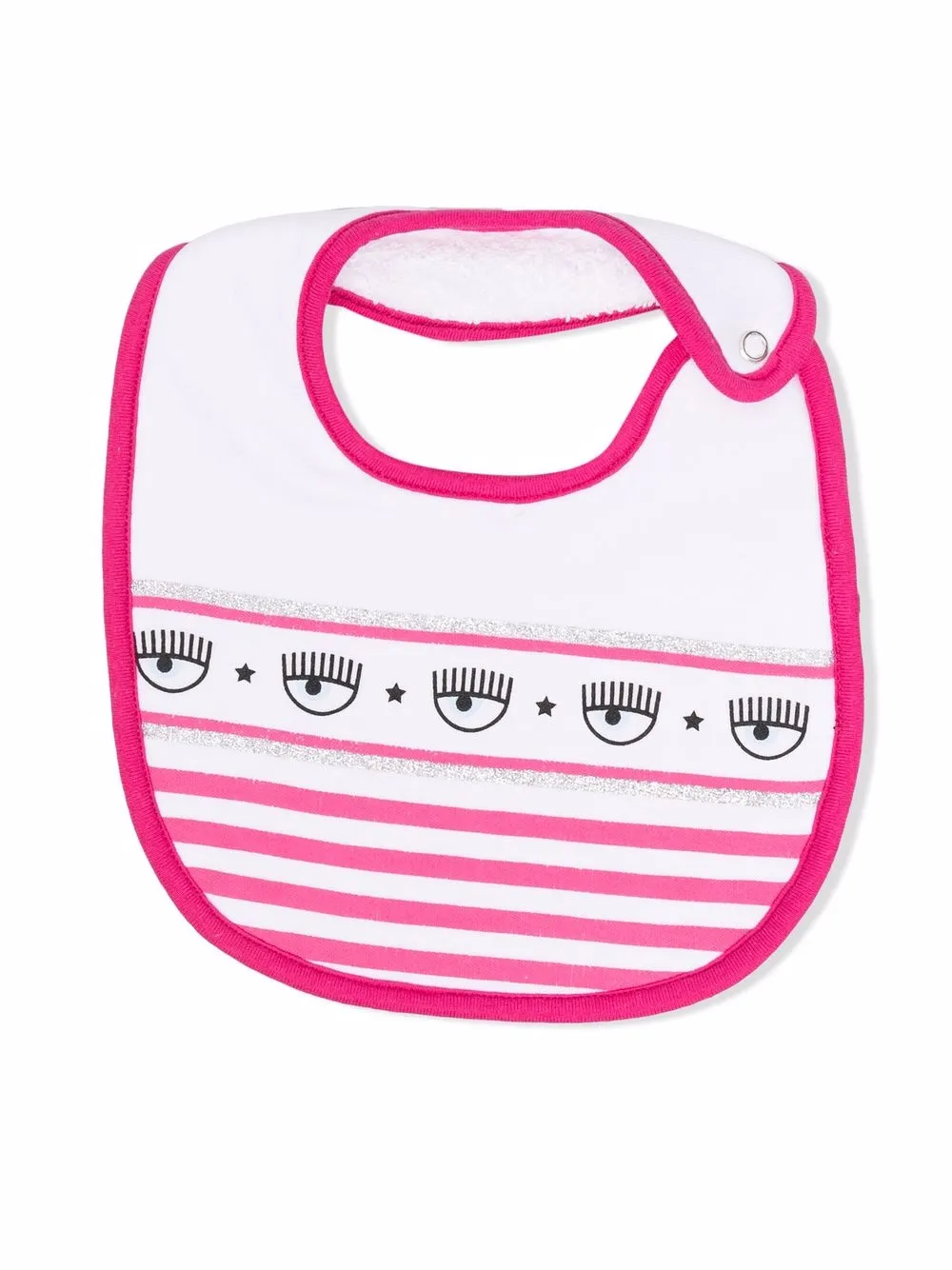 

Нагрудник в полоску Chiara Ferragni Kids, белый