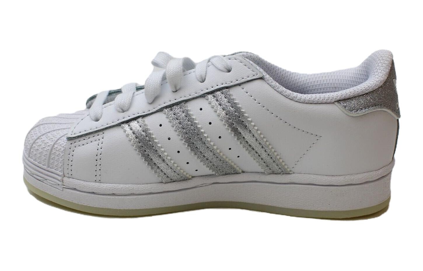 

Детская обувь для скейтбординга Superstar Series Adidas Originals, белый/серебряный