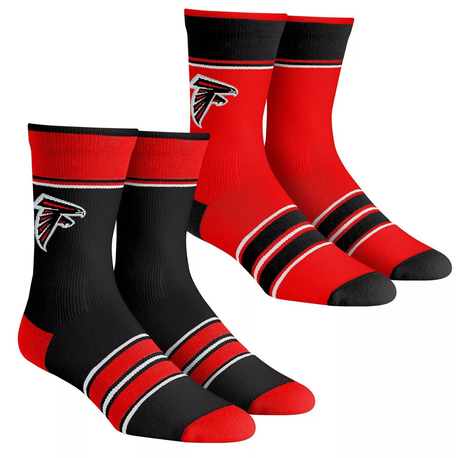 

Комплект из 2 носков в несколько полосок Youth Rock Em Atlanta Falcons Team Crew Unbranded