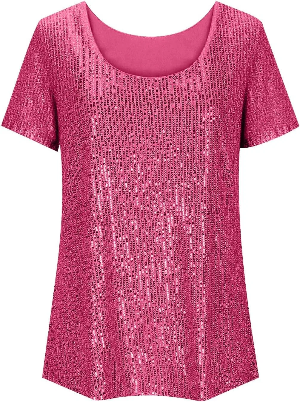 Футболка для девочек с пайетками и бисером, Hot Pink — фото 4