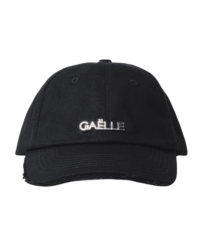 

Хлопковая бейсболка с бахромой по краю и металлическим логотипом. Gaã«Lle Paris, черный