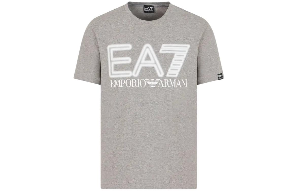 Футболка унисекс серая EA7 EMPORIO ARMANI — фото 2