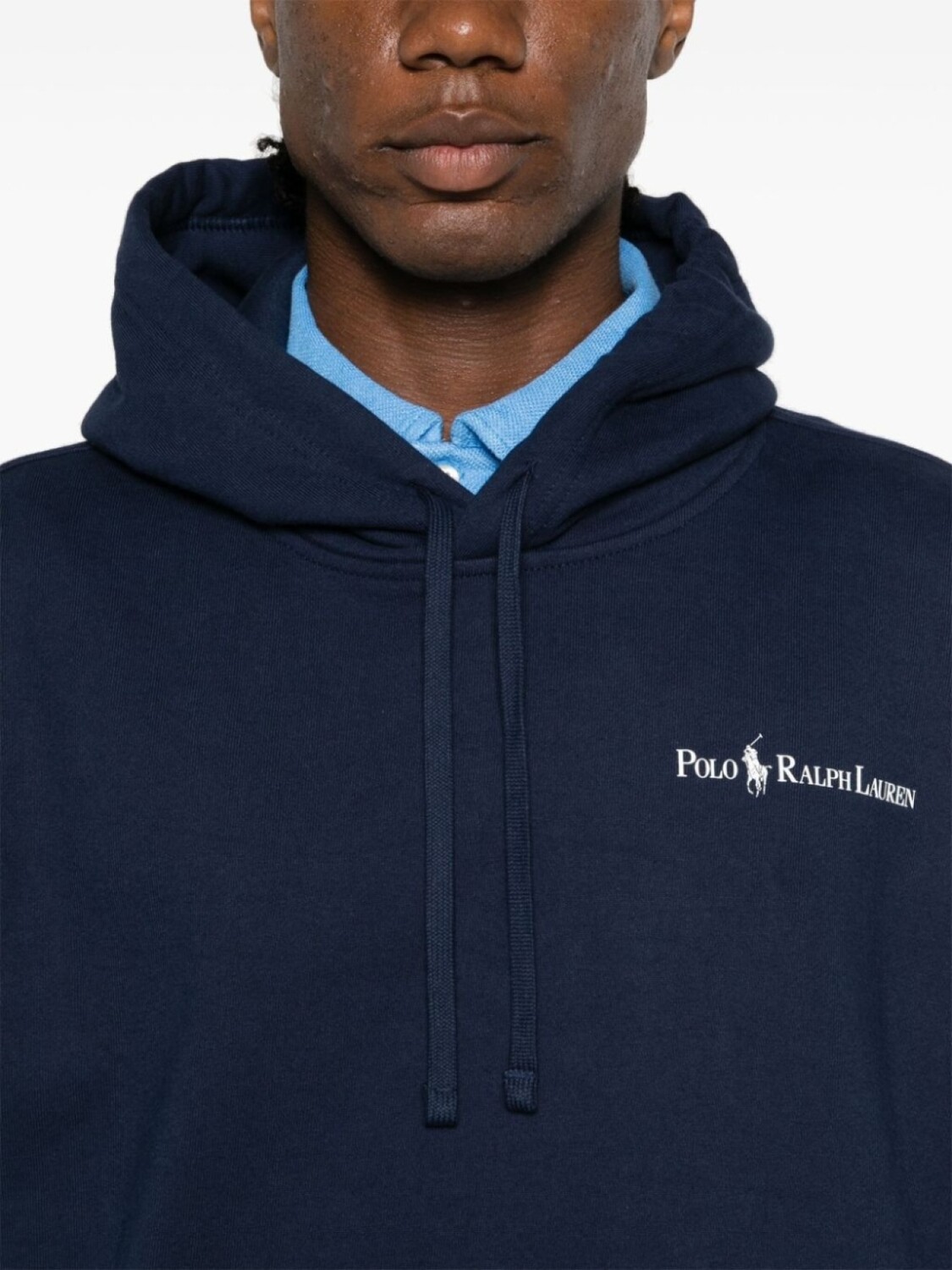 Polo Ralph Lauren худи с кулиской и логотипом, синий — фото 4