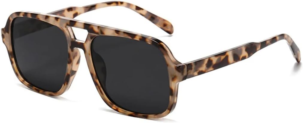 

Ретро-солнцезащитные очки с двойной перемычкой, квадратной формы, для женщин, роскошные, модные, с защитой от УФ-излучения, для мужчин, градиентные UATXTAU, Pattern Grey