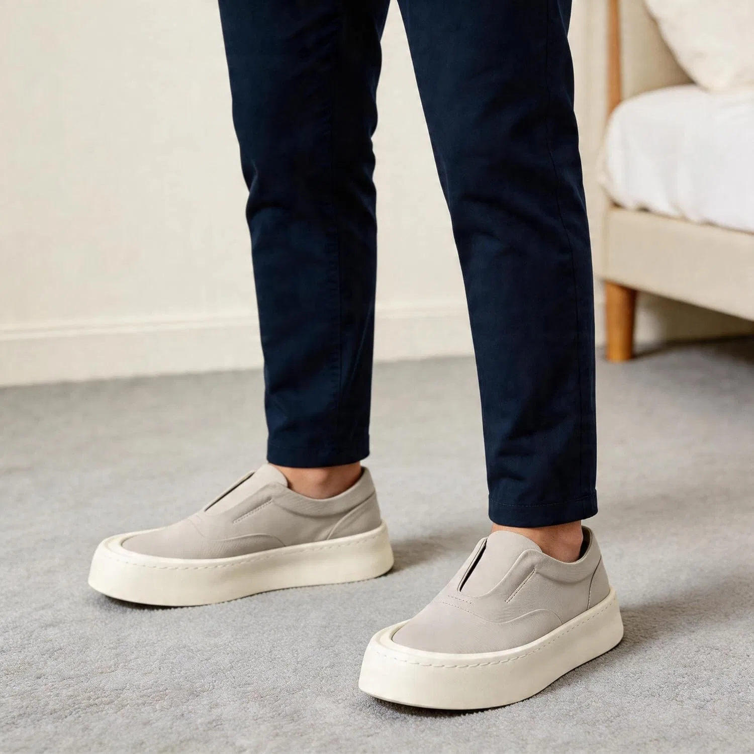 Лоферы мужские повседневные Canvas Shoes Green — фото 4