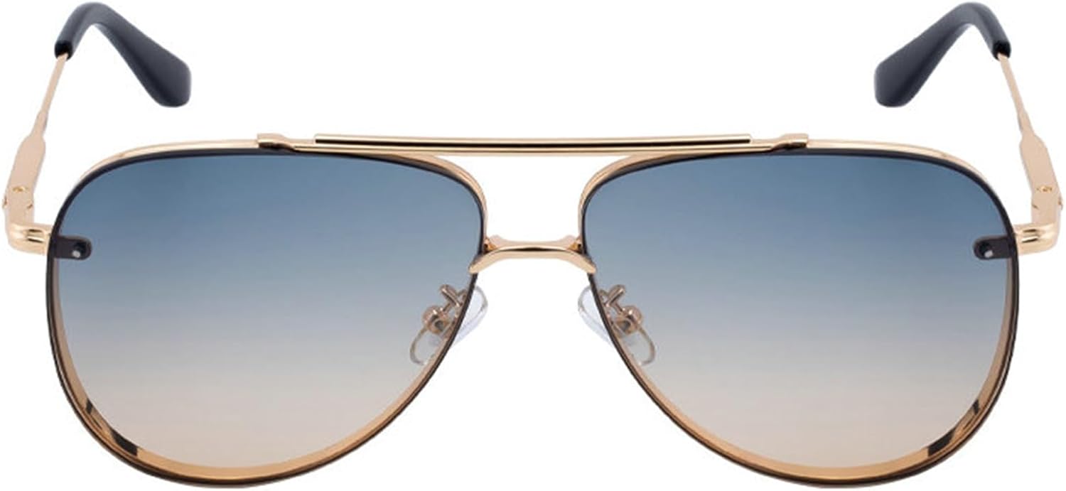 

Willochra Винтажные модные солнцезащитные очки-пилот большого размера для женщин и мужчин, стильные солнцезащитные очки в золотой металлической оправе, для улицы, защита от УФ-излучения UV400, C7