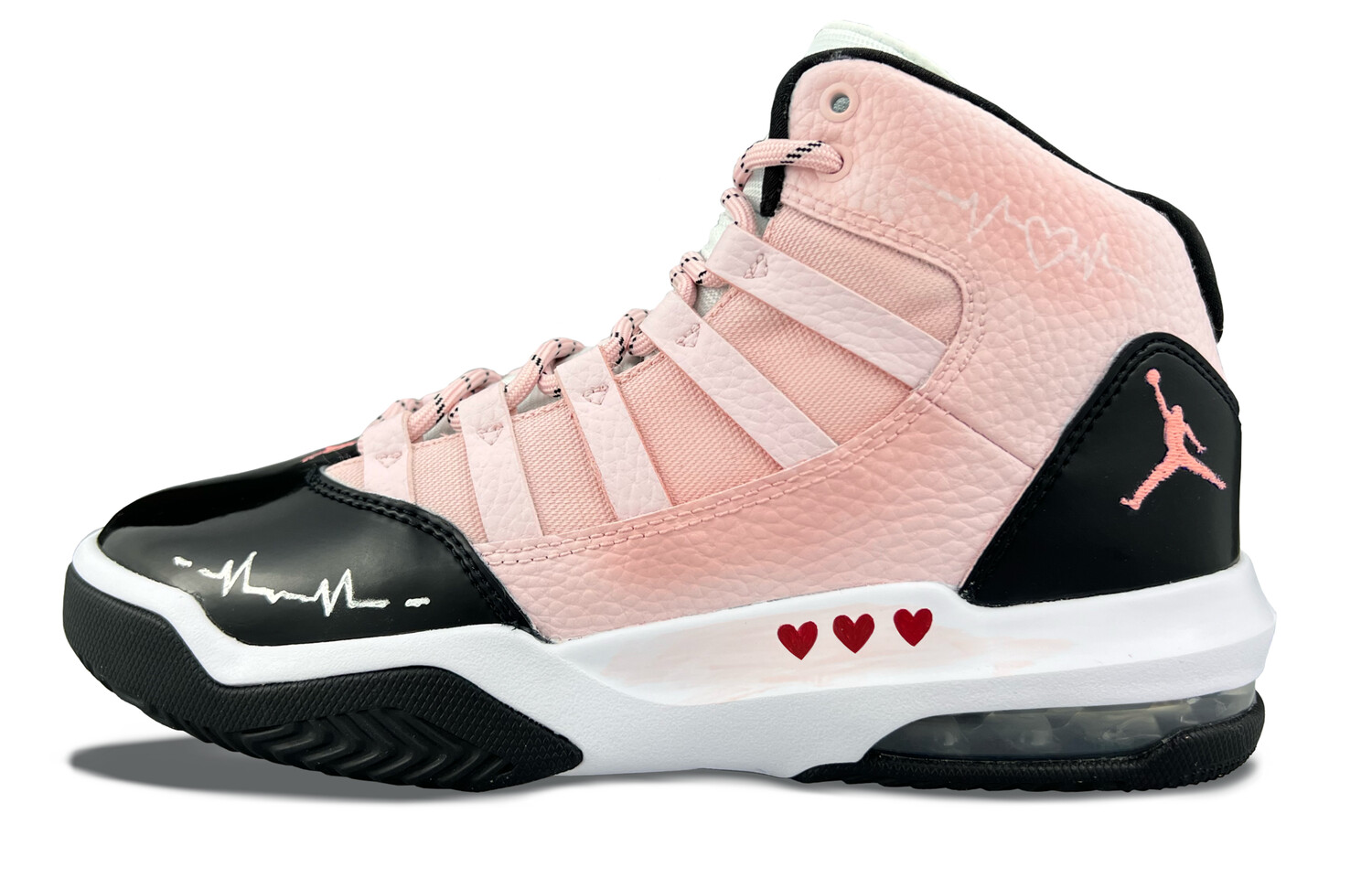 

Кроссовки Jordan Max Aura 1 Vintage Basketball Shoes Women's High-top Pink/white/black/red, цвет Peach nude color