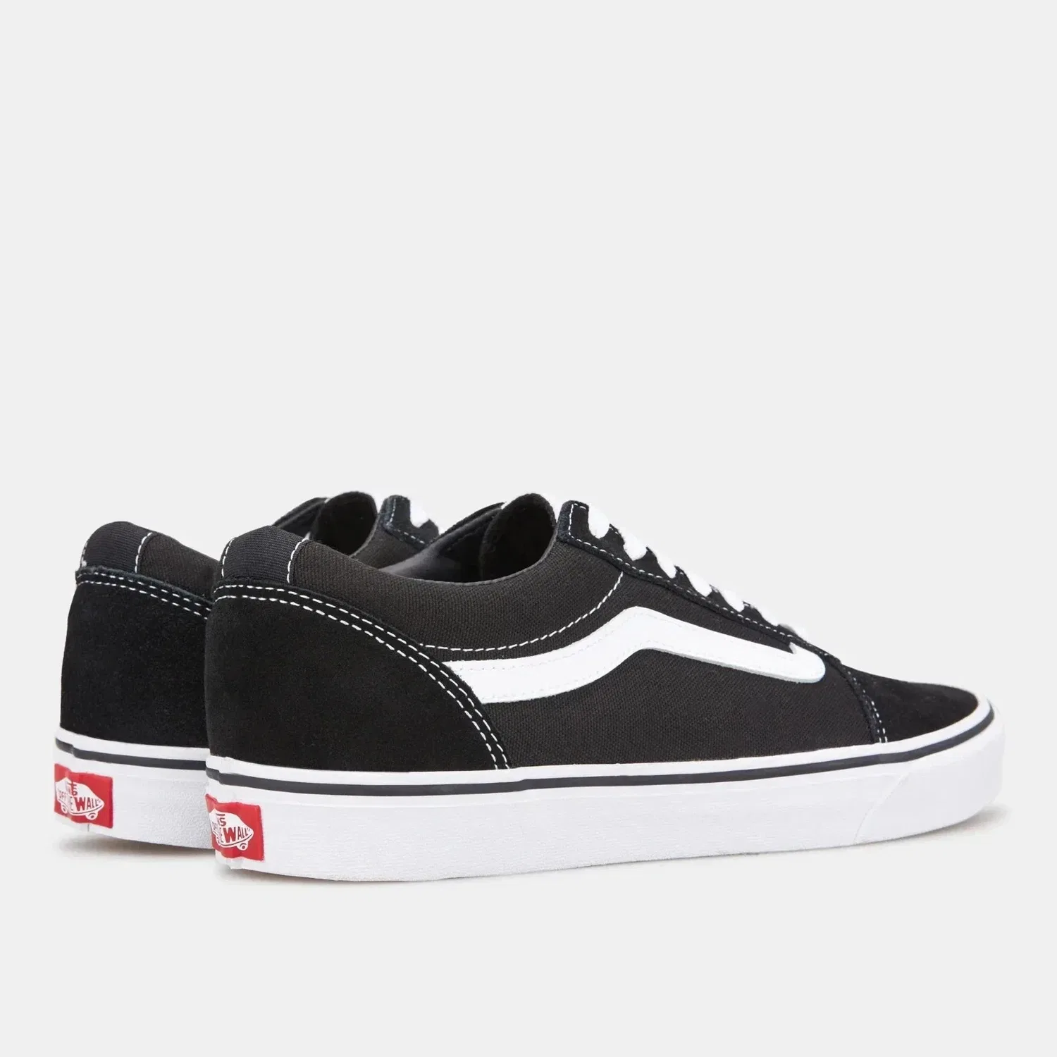 Мужские кроссовки Vans Ward VN0A36EMC4R, черные с белыми шнурками, для скейтбординга, NIN1137 — фото 3