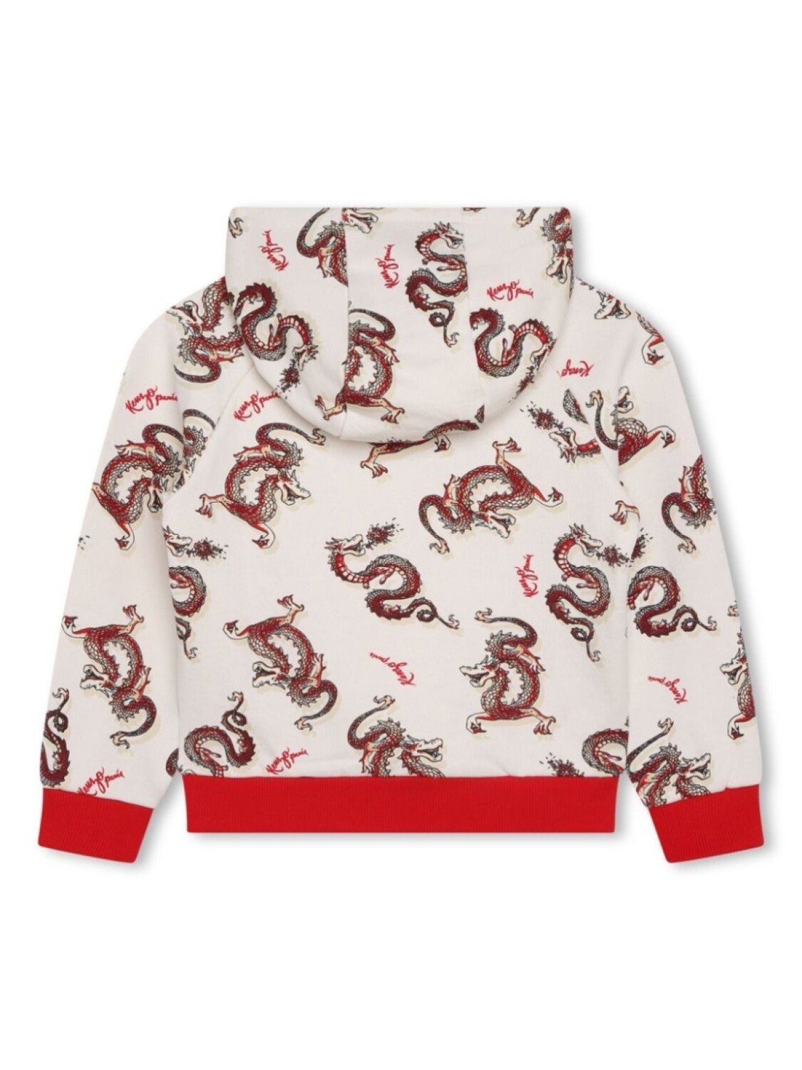 Kenzo Kids худи с графичным принтом, белый — фото 2