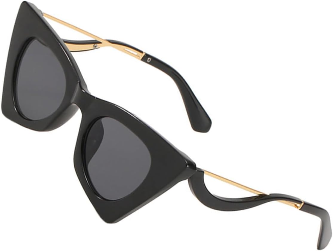 

VALICLUD 1 шт. Креативные солнцезащитные очки «кошачий глаз» для мужчин и женщин, стильные черные декоративные очки для пляжных вечеринок и активного отдыха на природе, защищающие от УФ-излучения, Black