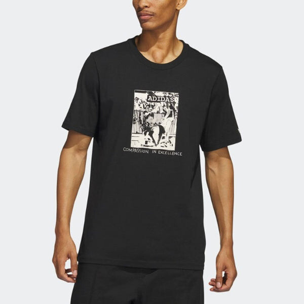 Футболка adidas originals Dill Compassion T-shirt 'Black', черный — фото 2