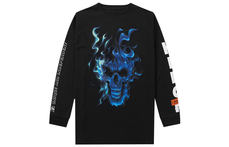 

Футболка Skull Jersone с длинным рукавом HERON PRESTON, черный