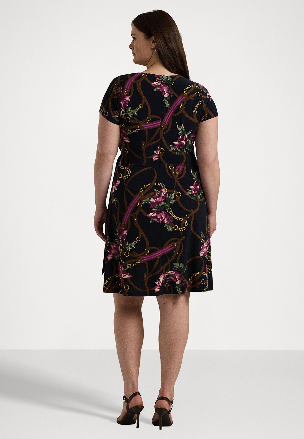 

Платье из джерси PRINT SURPLICE JERSEY DRESS Lauren Ralph Lauren Woman, темно-синий
