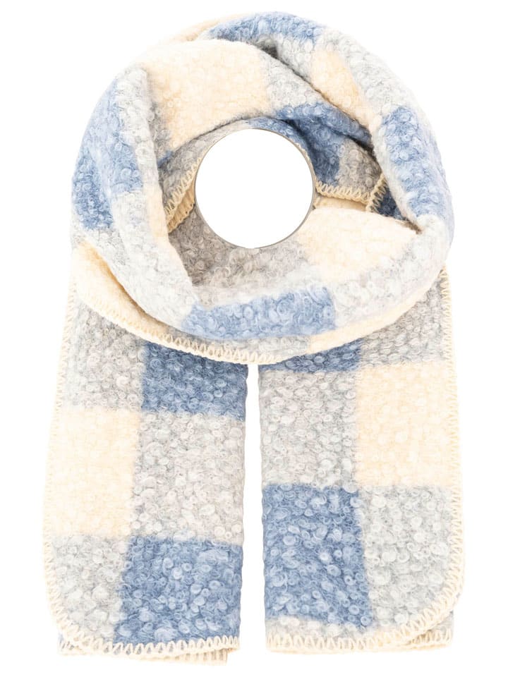 

Zwillingsherz Шарф "Check & Teddy" кремового/светло-голубого цвета - (Д)180 x (Ш)60 см