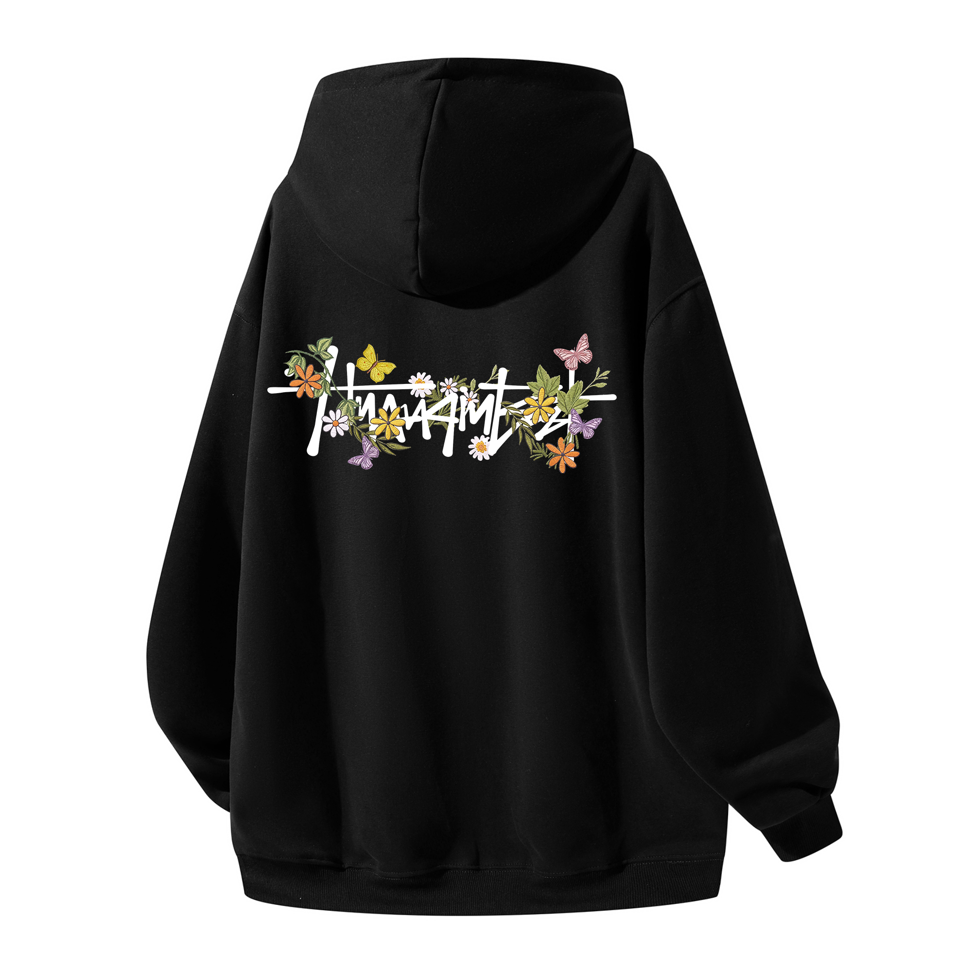 

Толстовка Unisex Hooded Thickened Heavyweight HUANQIU, черный-drawstring (fleece-lined)