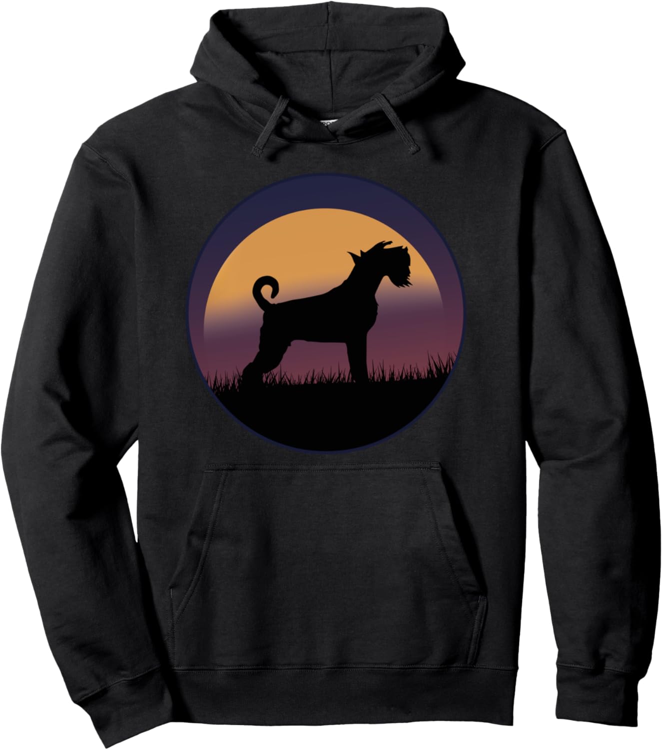 

Толстовка с капюшоном в виде миниатюрного шнауцера Miniature Schnauzer Dog Hoodie, черный