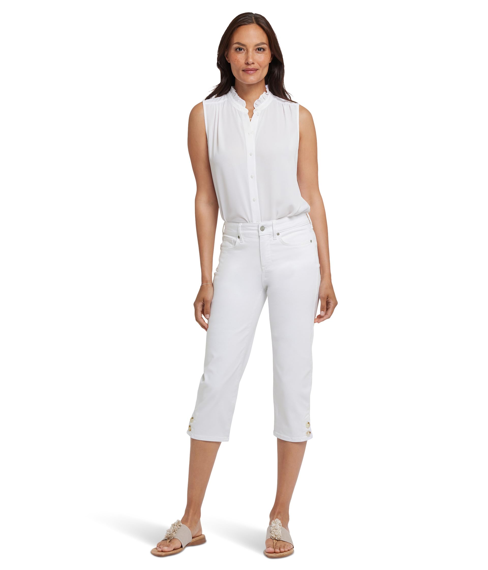 

Джинсы NYDJ Marilyn Straight Crop with Side Plackets Jeans in Optic White, цвет Optic White