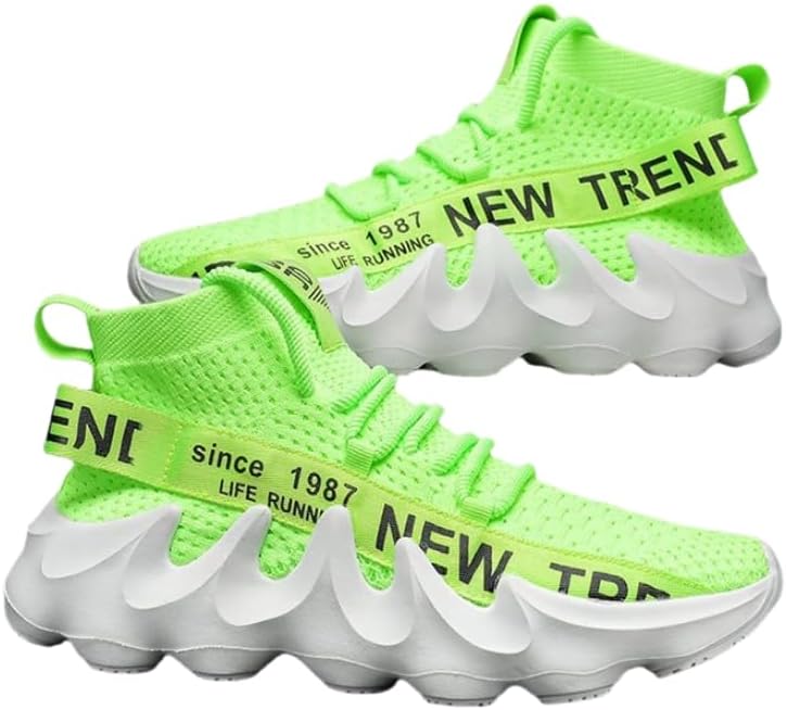 

Модные мужские вязаные кроссовки, дышащие, с удобной нескользящей мягкой подошвой для активного отдыха на улице Hoalox, зеленый