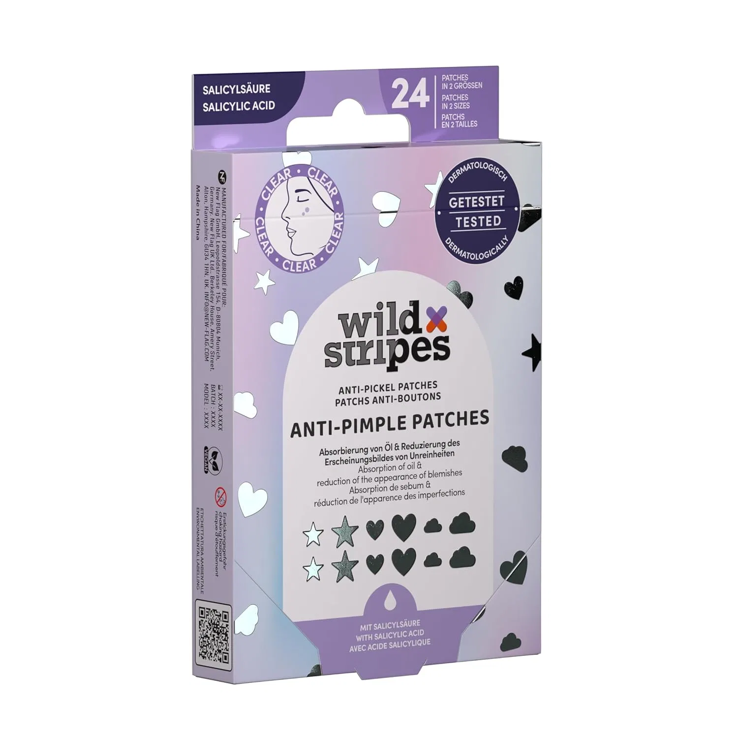 Патчи от прыщей Wild Stripes Holo Clear с салициловой кислотой Wild Stripes, Salicylic Acid — фото 2