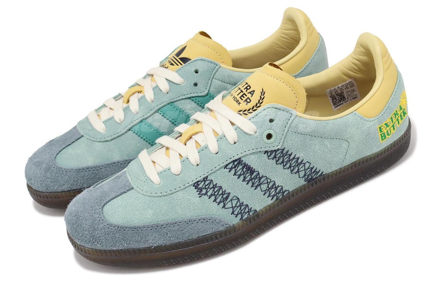 Adidas originals Samba Обувь для скейтбординга унисекс, Green/Yellow — фото 3