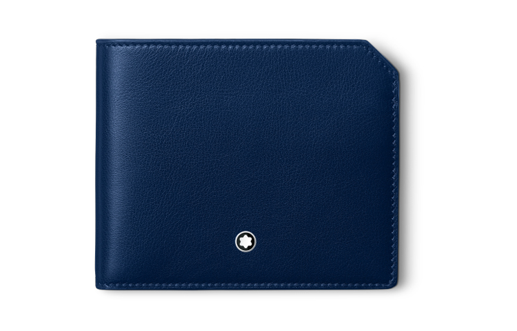 

MONTBLANC Кожаный бумажник мужской полуночно-синий
