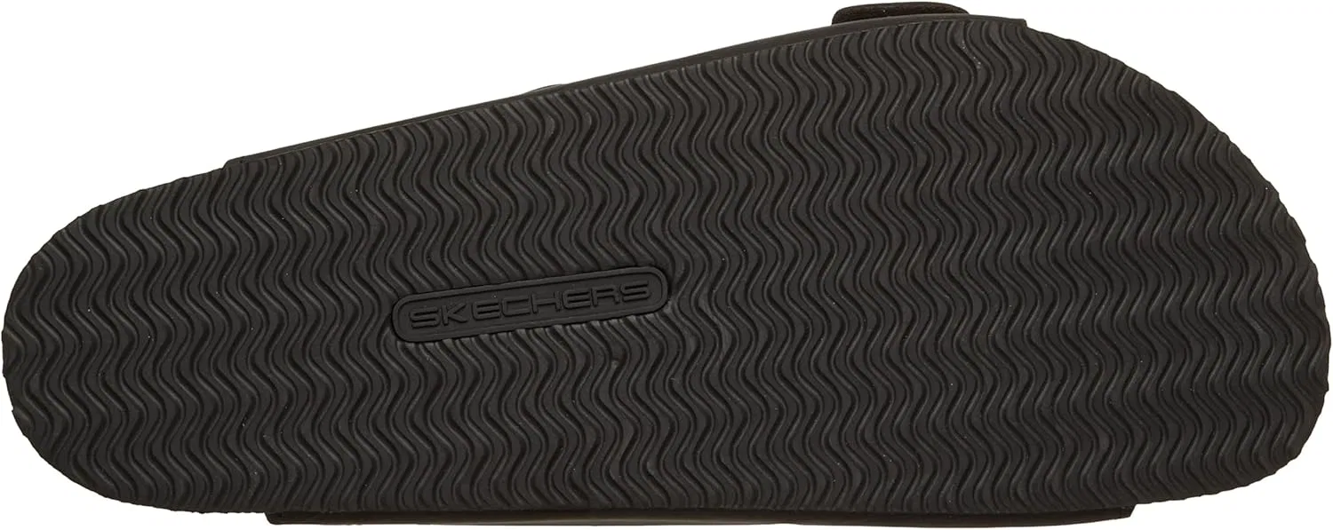 Сандалии из кожи с двумя ремешками Skechers, черные Skechers USA Men's — фото 2