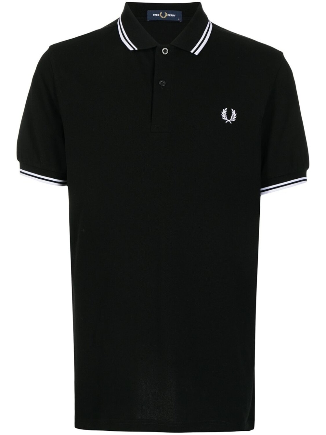 

Рубашка поло с вышитым логотипом Fred Perry, черный