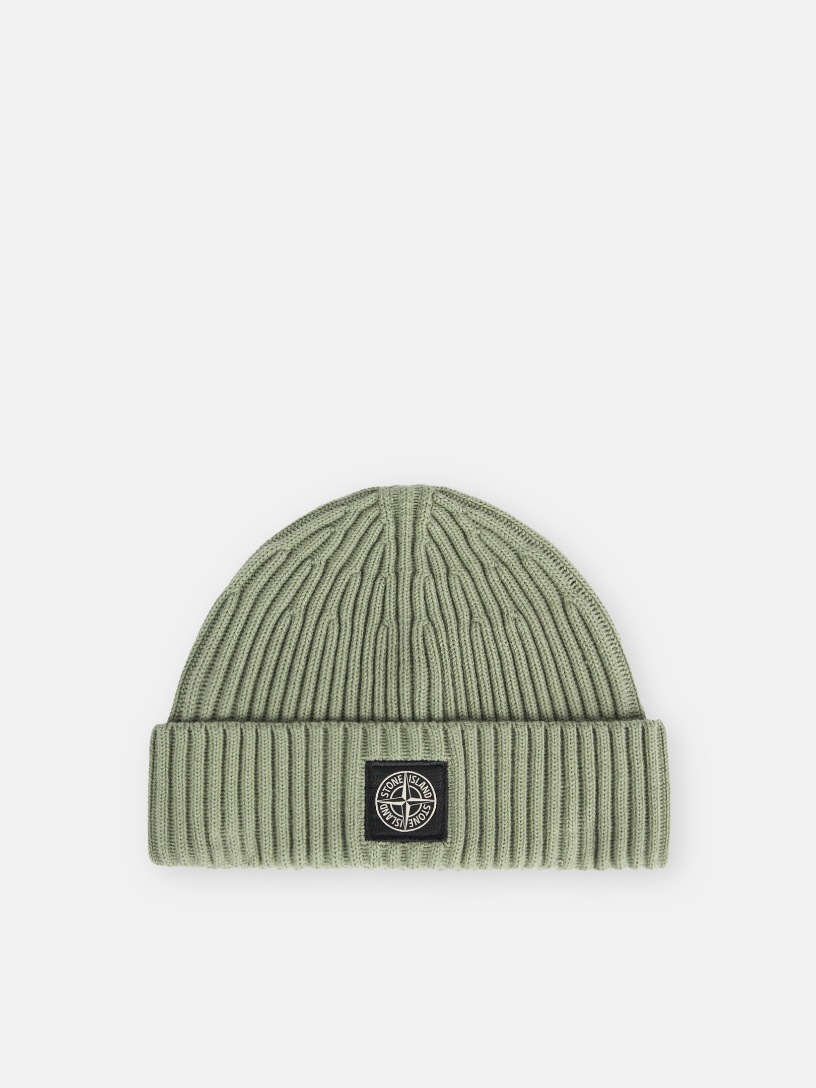 

Шапка с нашивкой-логотипом Компас Stone Island N100002 FULL RIB RWS WOOL, Sage Green