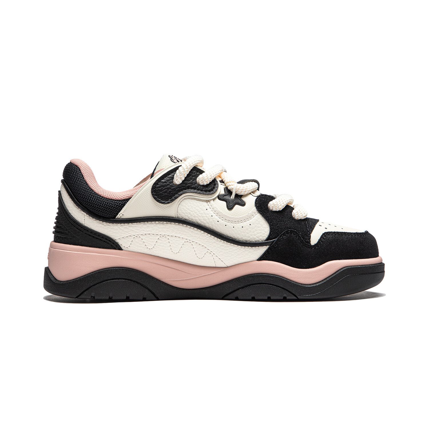 Кроссовки LINING Journey 2.0 Skateboarding Shoes Men Low-top Black/off-white, черный/бежевый — фото 2