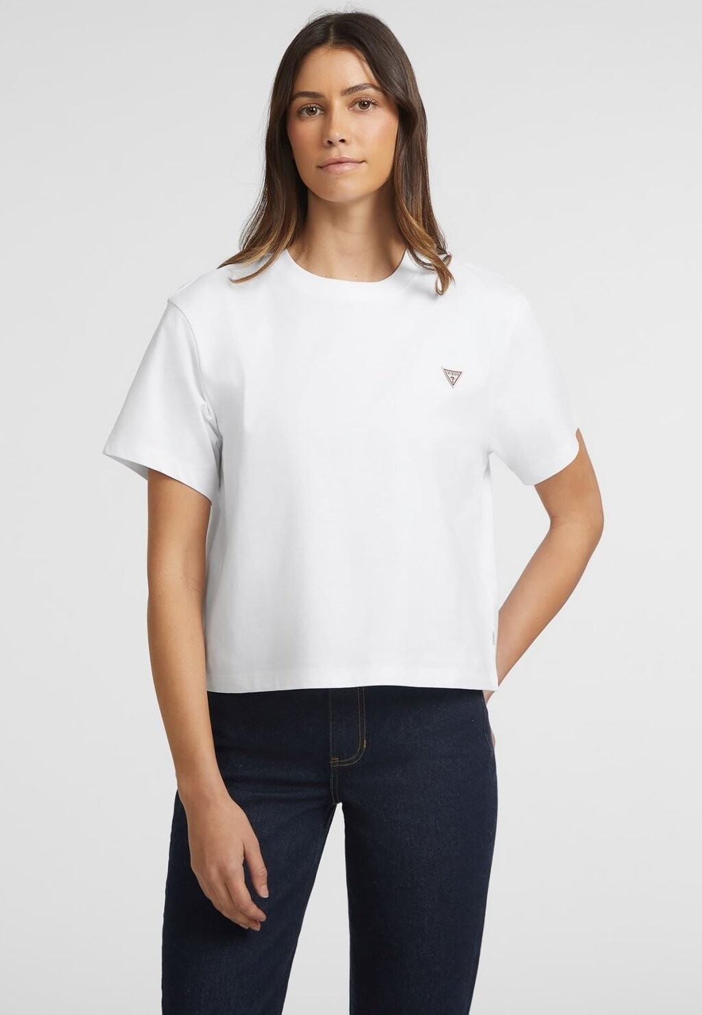 

Базовая футболка BOXY TRIANG Guess Jeans, белый