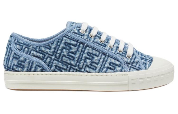 Кроссовки Domino Denim Low Top Women's FENDI, синие — фото 2