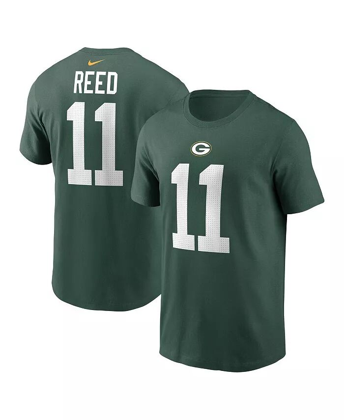 

Мужская футболка Jayden Reed Green Green Bay Packers с именем и номером Nike