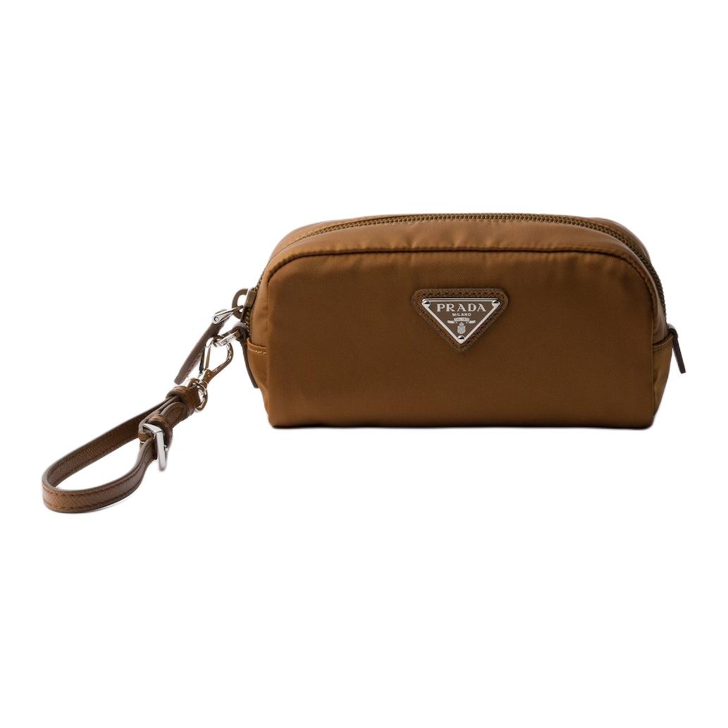 

PRADA Женский клатч из переработанного нейлона умбры