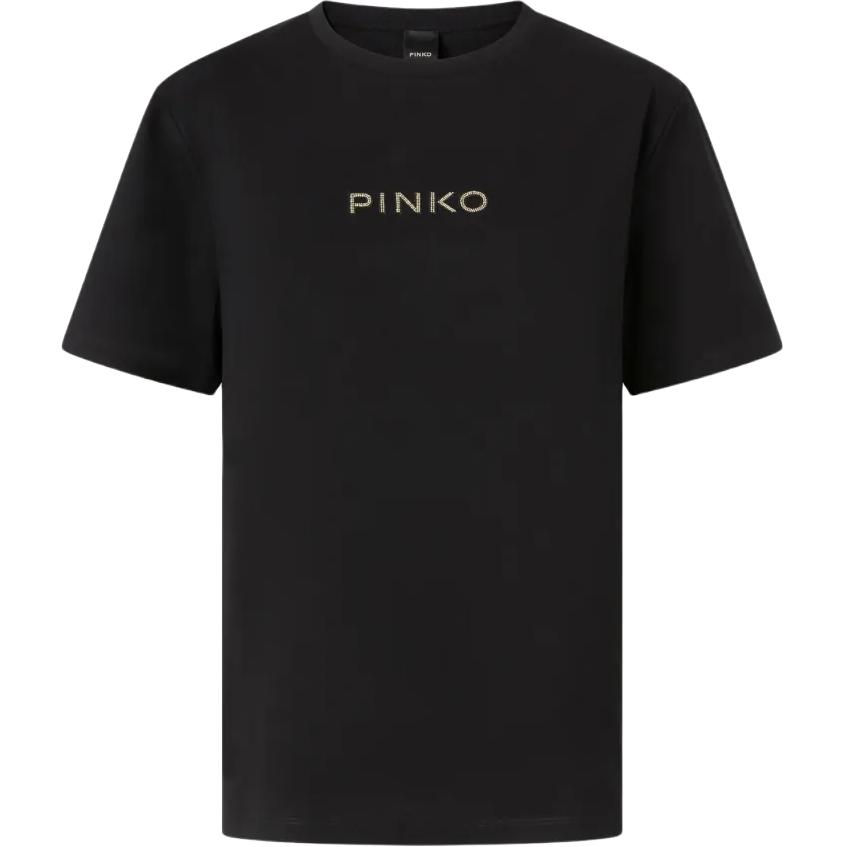 

Футболка с логотипом и круглым вырезом PINKO, черный