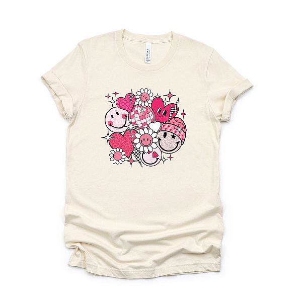 

Футболка с принтом в виде розовых цветов и сердец Simply Sage Market, Розовый, Футболка с принтом в виде розовых цветов и сердец Simply Sage Market