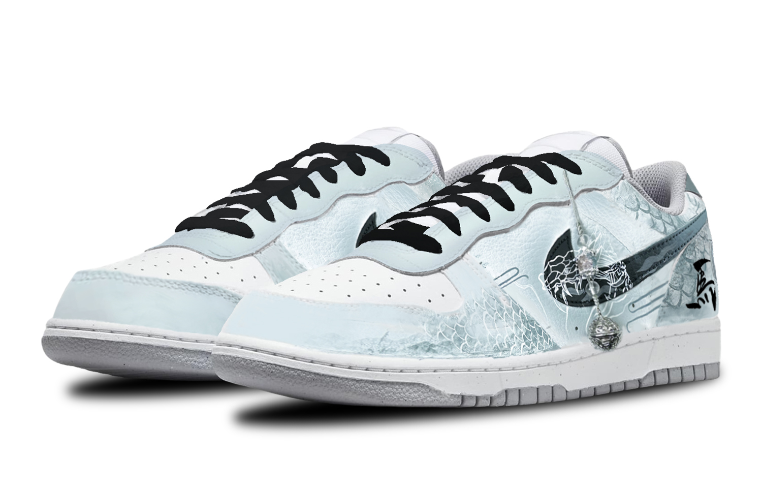 Nike Кроссовки для скейтбординга Big Low Ice Silk мужские синие, устойчивые к истиранию и дышащие — фото 4