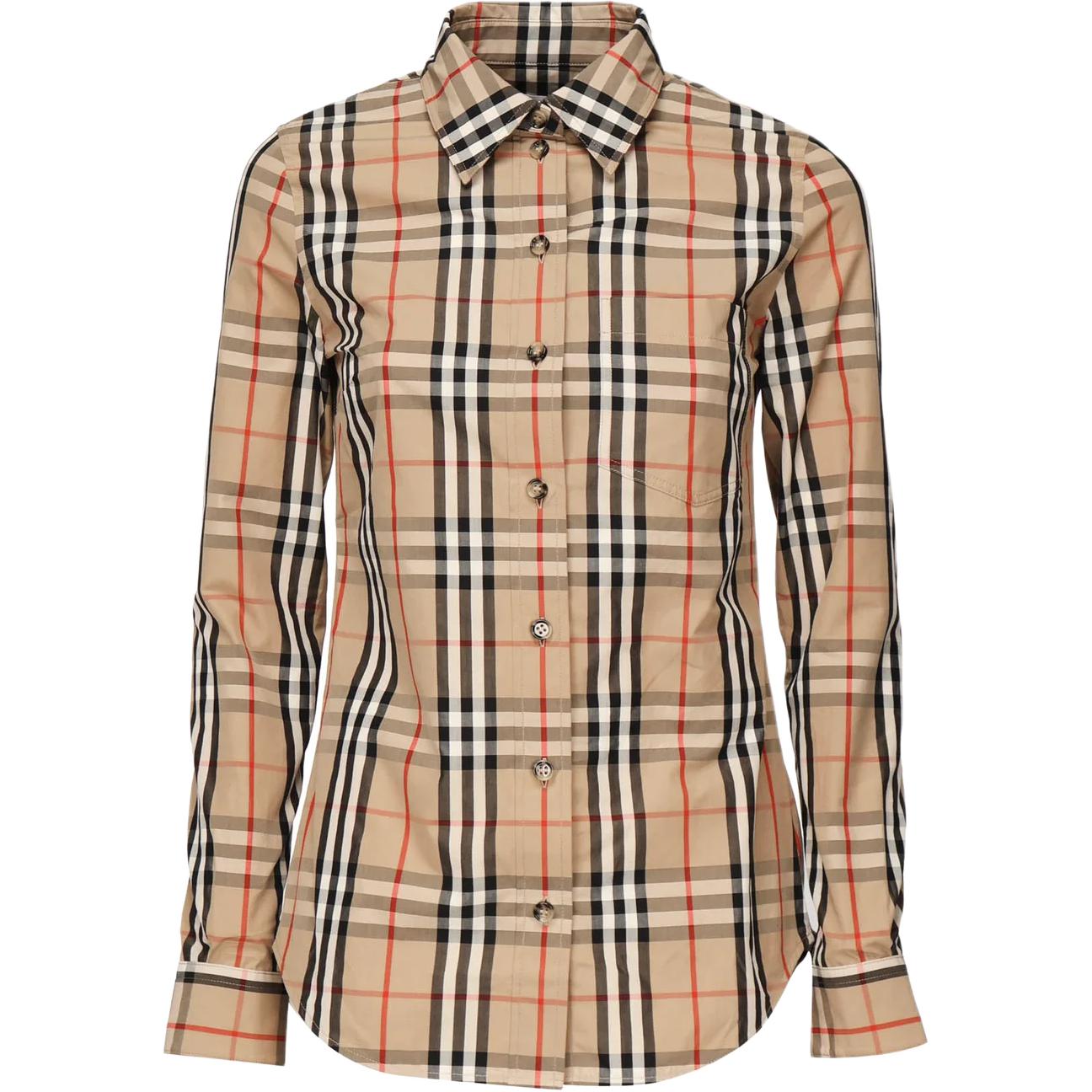 Рубашка Burberry, мужская, клетка хаки, хаки — фото 2