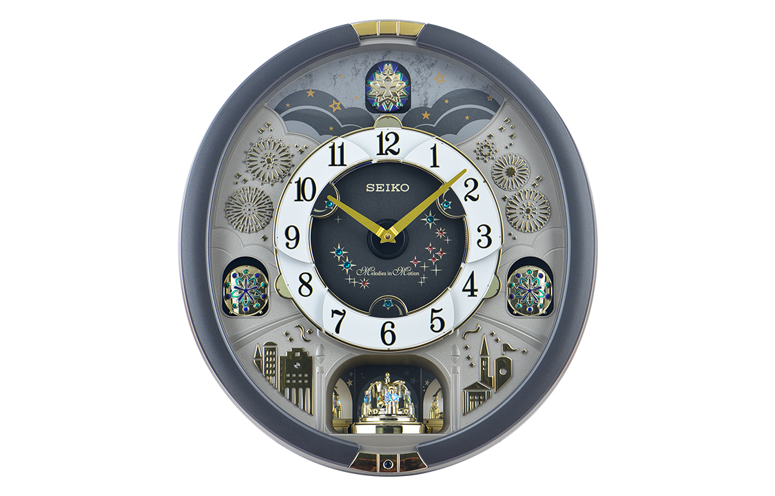 

SEIKO Часы Quartz Movement Polyester Plastic Shell Wall Clock Unisex Gray QXM385N