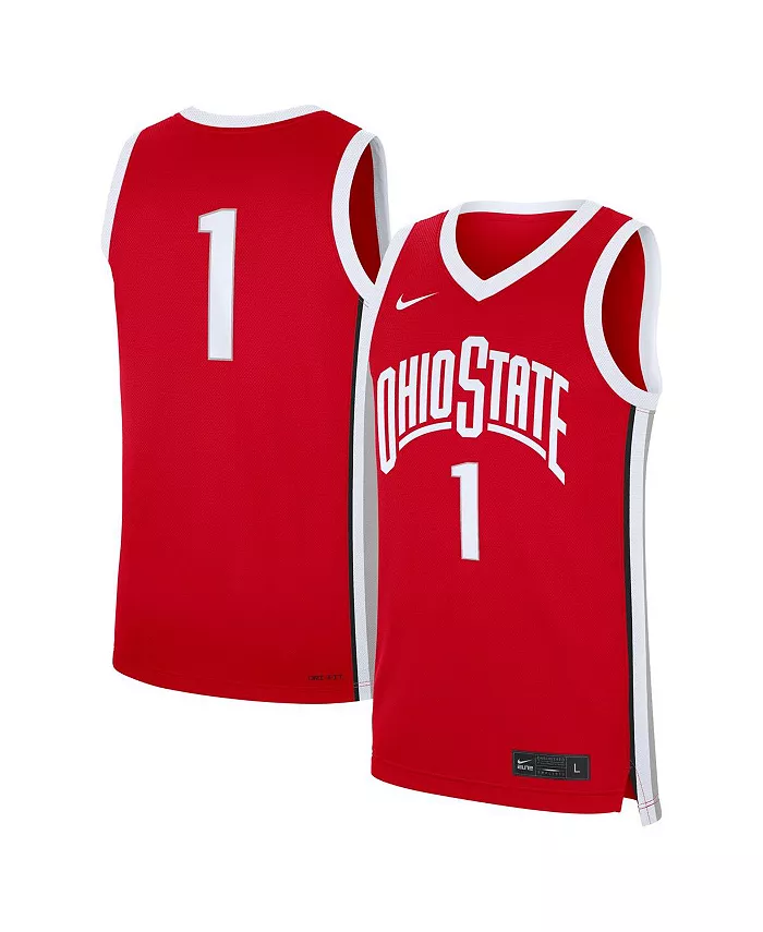 

Мужская реплика дорожной футболки Ohio State Buckeyes 1 Scarlet Nike