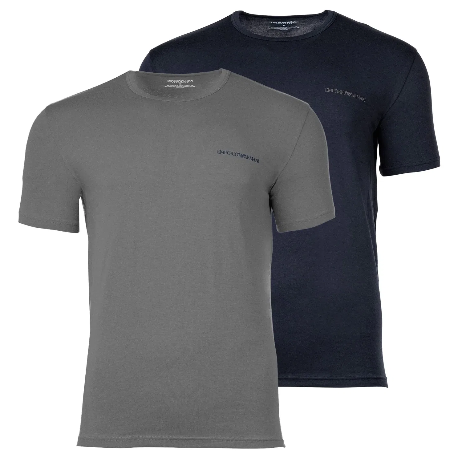 Футболка 2шт, Emporio Armani, синий/серый