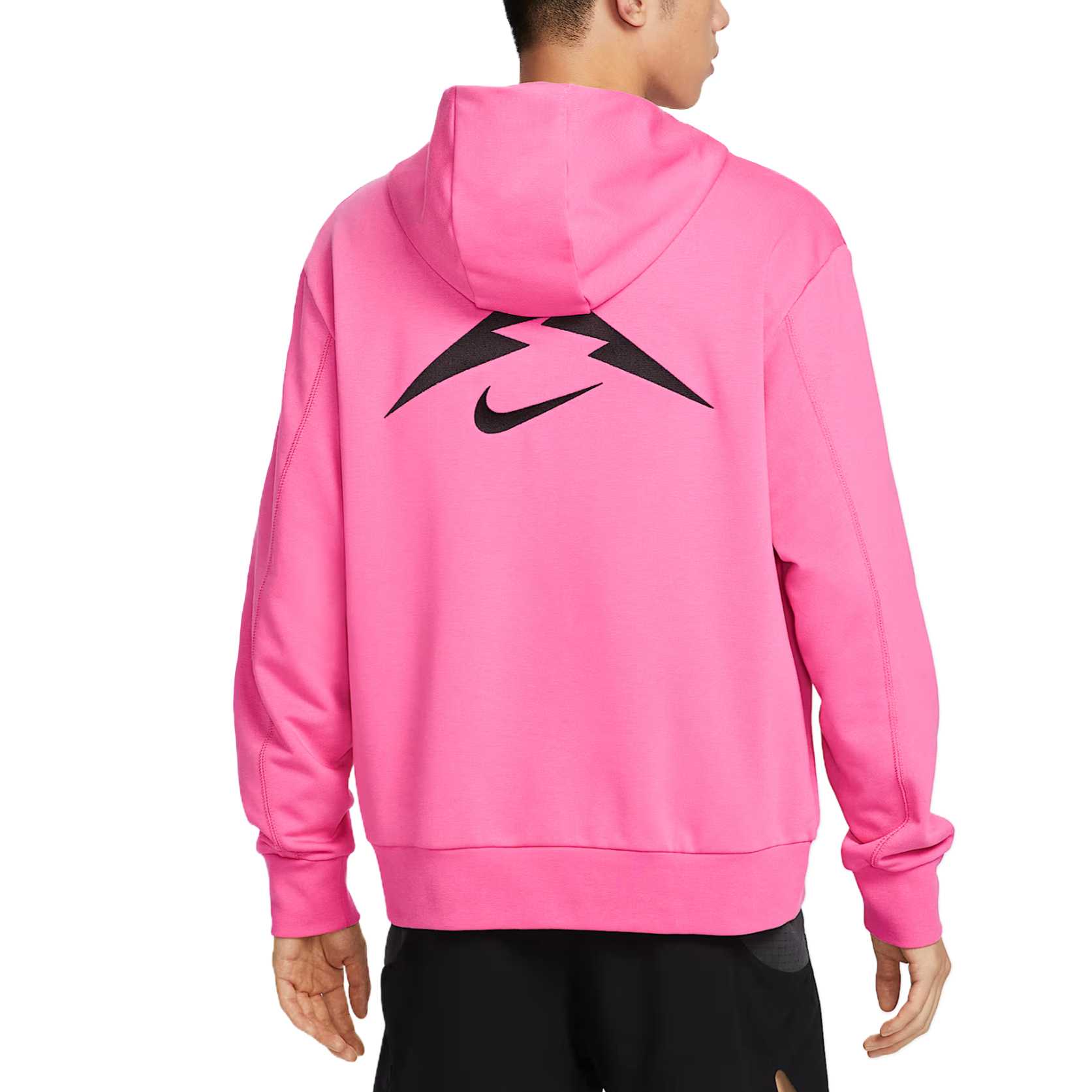 Nike Толстовка Dri Fit мужская нежно-фиолетовый розовый/black — фото 3