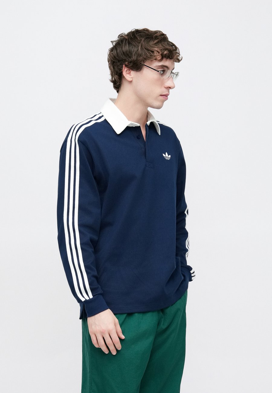 Поло Adidas Originals Polo shirt, Night Indigo/Dark Blue — фото 4