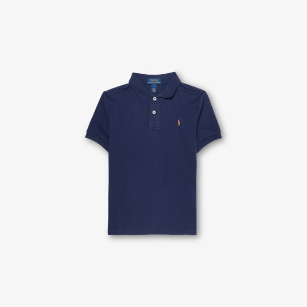 

Детское поло Polo Ralph Lauren с вышитым логотипом, синий