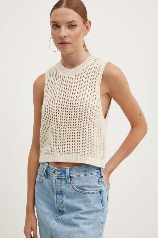 

Хлопковый жилет Hollister Co., бежевый