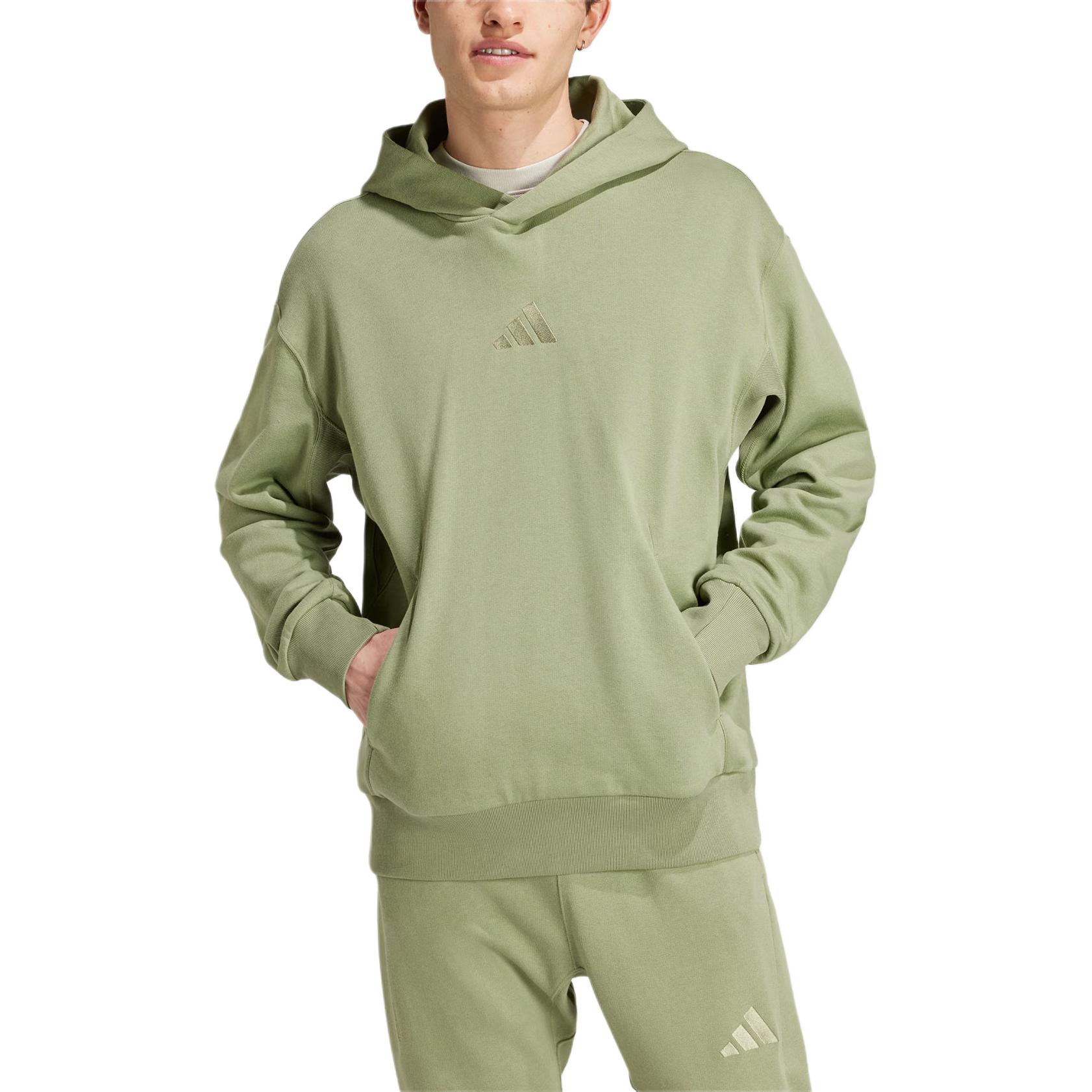 Французский махровый худи Adidas All Szn, палаточный зеленый — фото 3